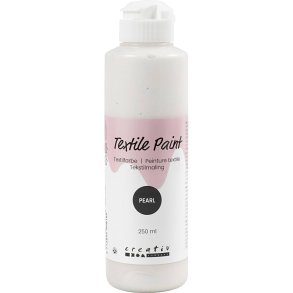 Tekstilmaling, perlemor, transparent, base, 250 ml/ 1 fl.