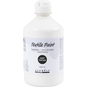 Tekstilmaling, halvd&aelig;kkende, sort, 500 ml/ 1 fl.