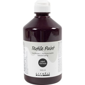 Tekstilmaling, halvd&aelig;kkende, aubergine, 500 ml/ 1 fl.