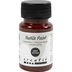Tekstilmaling, halvd&aelig;kkende, brun, 50 ml/ 1 fl.