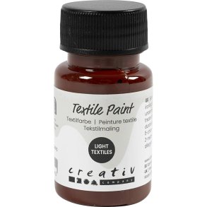 Tekstilmaling, halvd&aelig;kkende, brun, 50 ml/ 1 fl.
