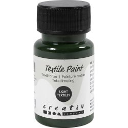 Tekstilmaling, halvd&aelig;kkende, olivengr&oslash;n, 50 ml/ 1 fl.