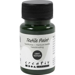 Tekstilmaling, halvd&aelig;kkende, olivengr&oslash;n, 50 ml/ 1 fl.