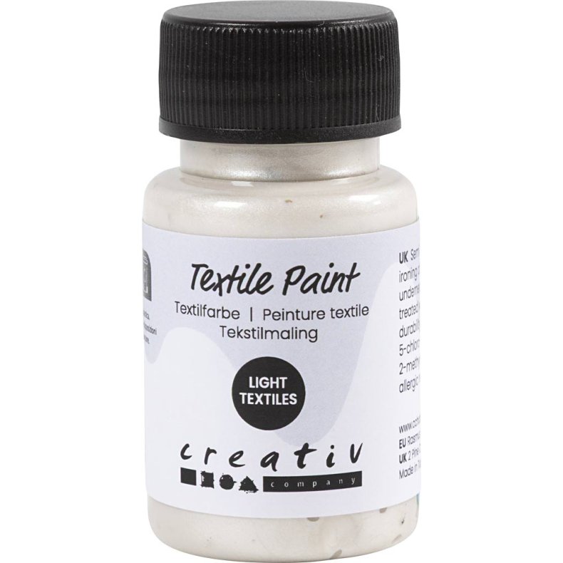 Tekstilmaling, halvd&aelig;kkende, sort, 50 ml/ 1 fl.