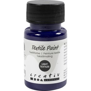 Tekstilmaling, halvd&aelig;kkende, r&oslash;dviolet, 50 ml/ 1 fl.
