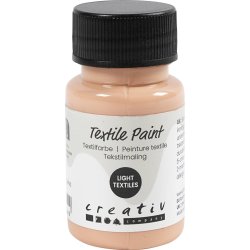 Tekstilmaling, halvd&aelig;kkende, lys pudder, 50 ml/ 1 fl.