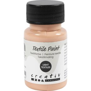 Tekstilmaling, halvd&aelig;kkende, lys pudder, 50 ml/ 1 fl.