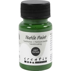 Tekstilmaling, halvd&aelig;kkende, gr&aelig;sgr&oslash;n, 50 ml/ 1 fl.