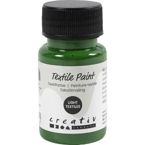 Tekstilmaling, halvd&aelig;kkende, gr&aelig;sgr&oslash;n, 50 ml/ 1 fl.