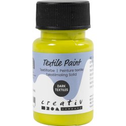 Tekstilmaling Solid, d&aelig;kkende, kiwi, 50 ml/ 1 fl.