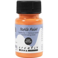 Tekstilmaling Solid, d&aelig;kkende, orange, 50 ml/ 1 fl.