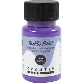 Tekstilmaling Solid, d&aelig;kkende, lilla, 50 ml/ 1 fl.