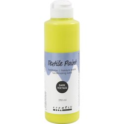 Tekstilmaling Solid, d&aelig;kkende, kiwi, 250 ml/ 1 fl.