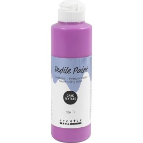 Tekstilmaling Solid, d&aelig;kkende, fuchsia, 250 ml/ 1 fl.