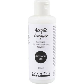 Udend&oslash;rs Akryllak, blank, vandafvisende, 120 ml/ 1 fl.