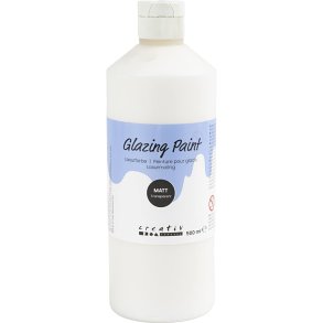 Lasurmaling, mat, transparent, hvid, 500 ml/ 1 fl.