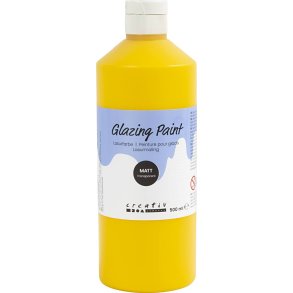 Lasurmaling, mat, transparent, gul, 500 ml/ 1 fl.