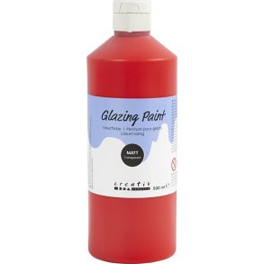 Lasurmaling, mat, transparent, r&oslash;d, 500 ml/ 1 fl.