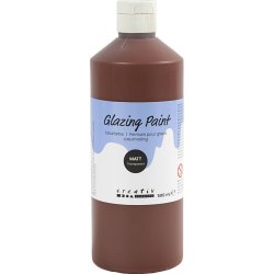 Lasurmaling, mat, transparent, brun, 500 ml/ 1 fl.