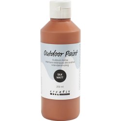 Udend&oslash;rsmaling, silkemat, d&aelig;kkende, antique red, 250 ml/ 1 fl.