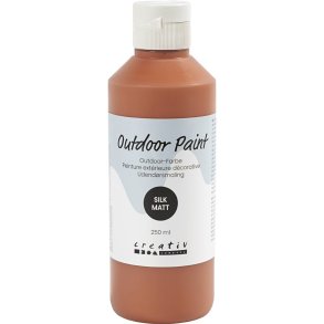 Udend&oslash;rsmaling, silkemat, d&aelig;kkende, antique red, 250 ml/ 1 fl.
