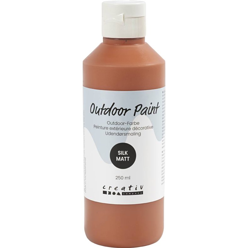 Udend&oslash;rsmaling, silkemat, d&aelig;kkende, antique red, 250 ml/ 1 fl.