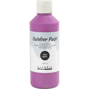 Udend&oslash;rsmaling, silkemat, d&aelig;kkende, lilla, 250 ml/ 1 fl.