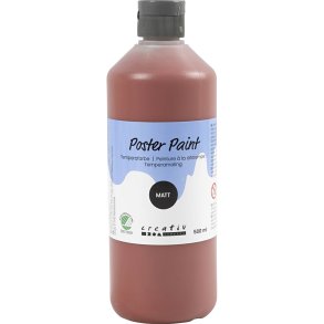 Temperamaling, mat, halvd&aelig;kkende, beige, 500 ml/ 1 fl.