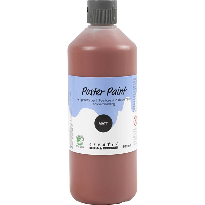 Temperamaling, mat, halvd&aelig;kkende, beige, 500 ml/ 1 fl.