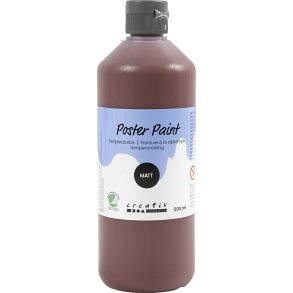 Temperamaling, mat, halvd&aelig;kkende, brun, 500 ml/ 1 fl.