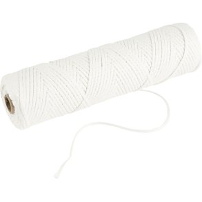 Væge, Passer til dyppelys (diam. 15-22 mm) og støbelys (diam. 40-60 mm) , 100 g, 50 m/ 1 rl.