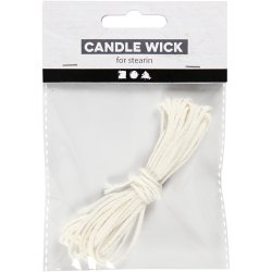 V&aelig;ge til stearin, Passer til st&oslash;belys p&aring; 50-70 mm i diam. , 100 g, 3 m/ 1 pk.