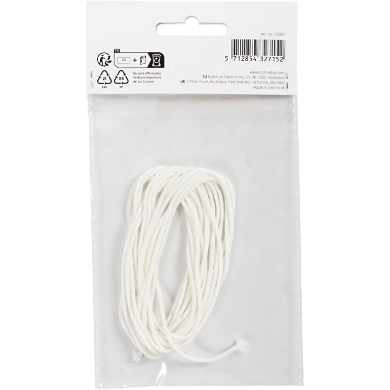 V&aelig;ge til bivoksplader, Anvend til lys med bivoksplader, nr. 3, tykkelse 2-3 mm, 100 g, 3 m/ 1 pk.