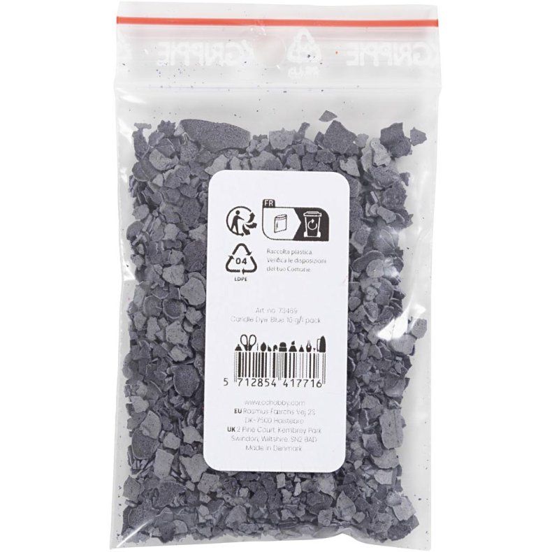 Lysfarve, bl&aring;, 10 g/ 1 pk.