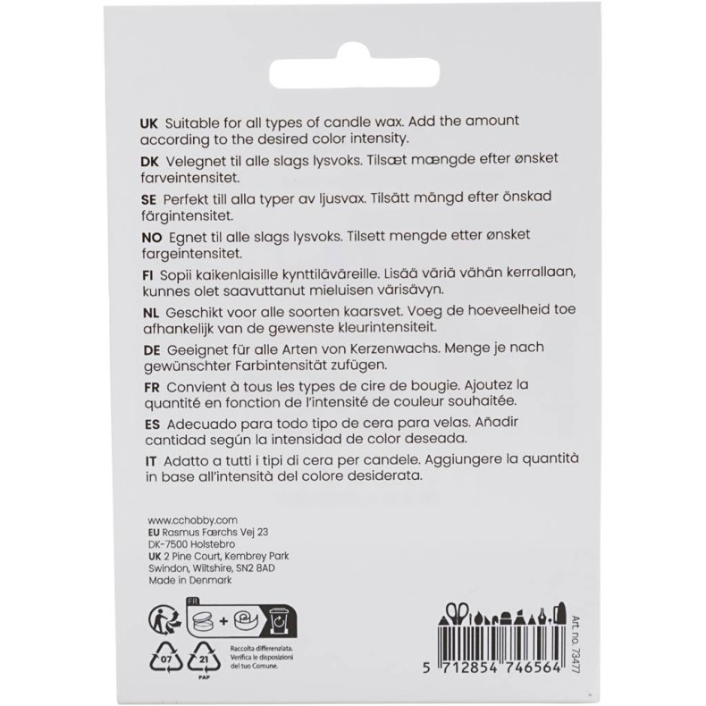 Lysfarve, lys bl&aring;, 5 g/ 1 pk.