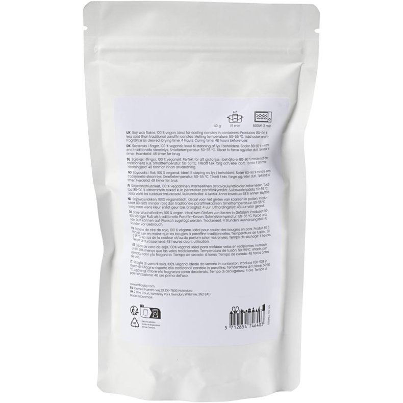 Soyavoks, Til lys i beholdere, creme, 250 g/ 1 pk.