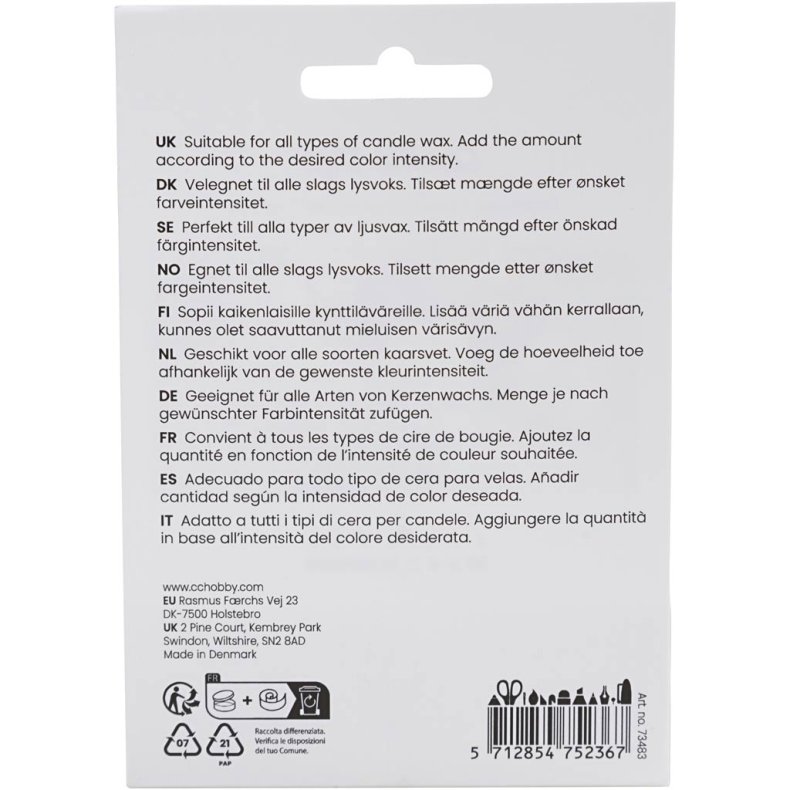 Lysfarve, pink, 5 g/ 1 pk.