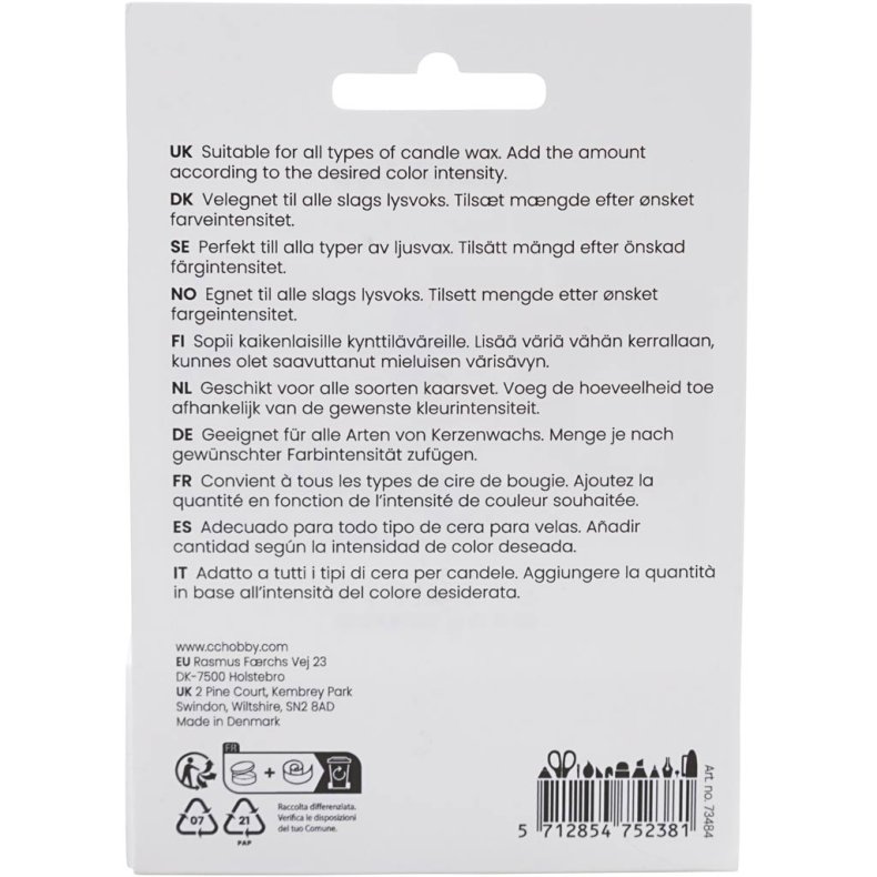 Lysfarve, lys gr&aring;, 5 g/ 1 pk.