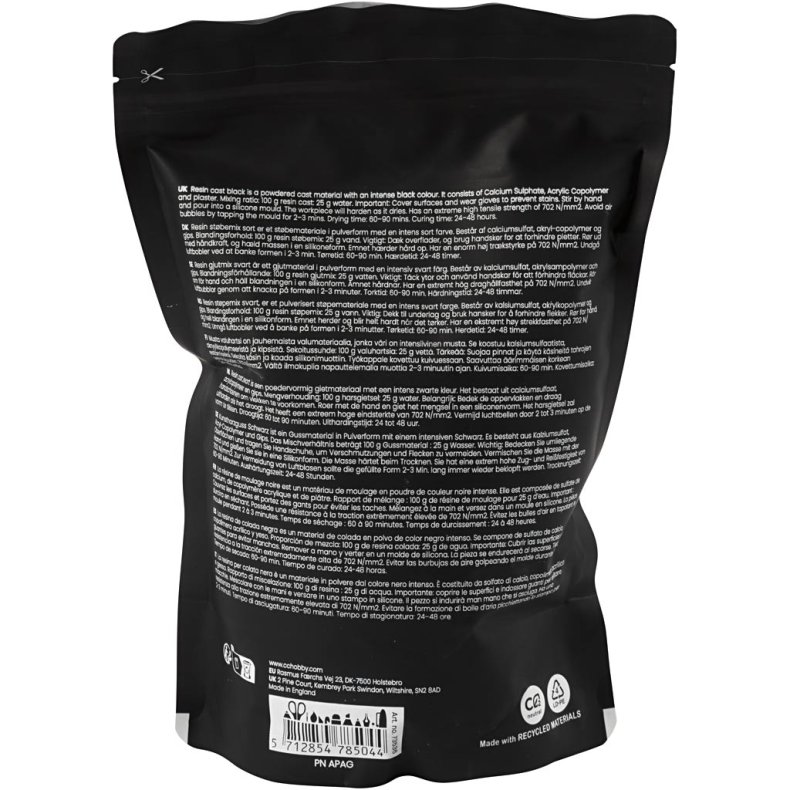 Resin St&oslash;bemix Sort, sort, 800 g/ 1 pk.