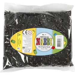 R&oslash;rperler, str. 5x5 mm, hulstr. 2,5 mm, medium, sort (32220), 6000 stk./ 1 pk.