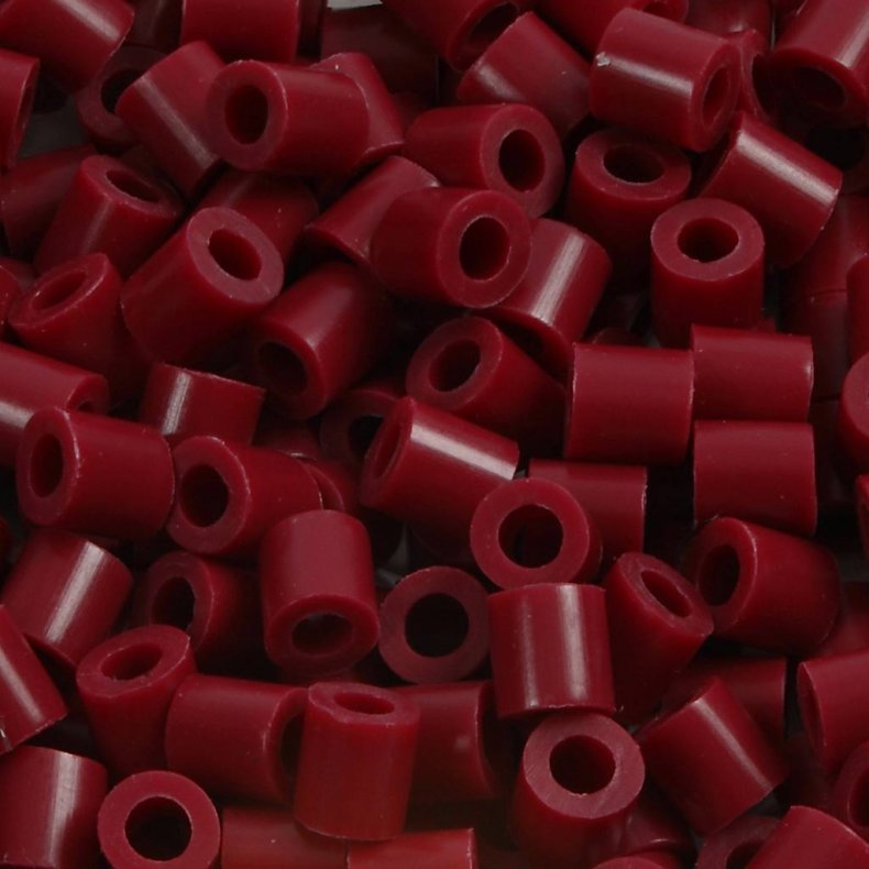 R&oslash;rperler, str. 5x5 mm, hulstr. 2,5 mm, medium, vinr&oslash;d (32239), 1100 stk./ 1 pk.