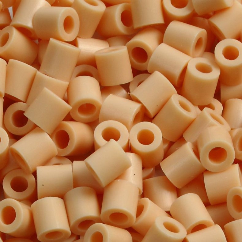 R&oslash;rperler, str. 5x5 mm, hulstr. 2,5 mm, medium, lys pudder (32228), 1100 stk./ 1 pk.