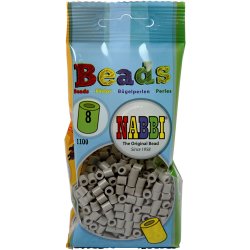 R&oslash;rperler, str. 5x5 mm, hulstr. 2,5 mm, medium, askegr&aring; (32226), 1100 stk./ 1 pk.