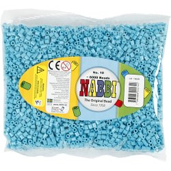 R&oslash;rperler, str. 5x5 mm, hulstr. 2,5 mm, medium, turkis (32256), 6000 stk./ 1 pk.