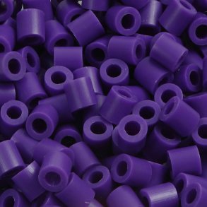 R&oslash;rperler, str. 5x5 mm, hulstr. 2,5 mm, medium, m&oslash;rk lilla (32234), 1100 stk./ 1 pk.