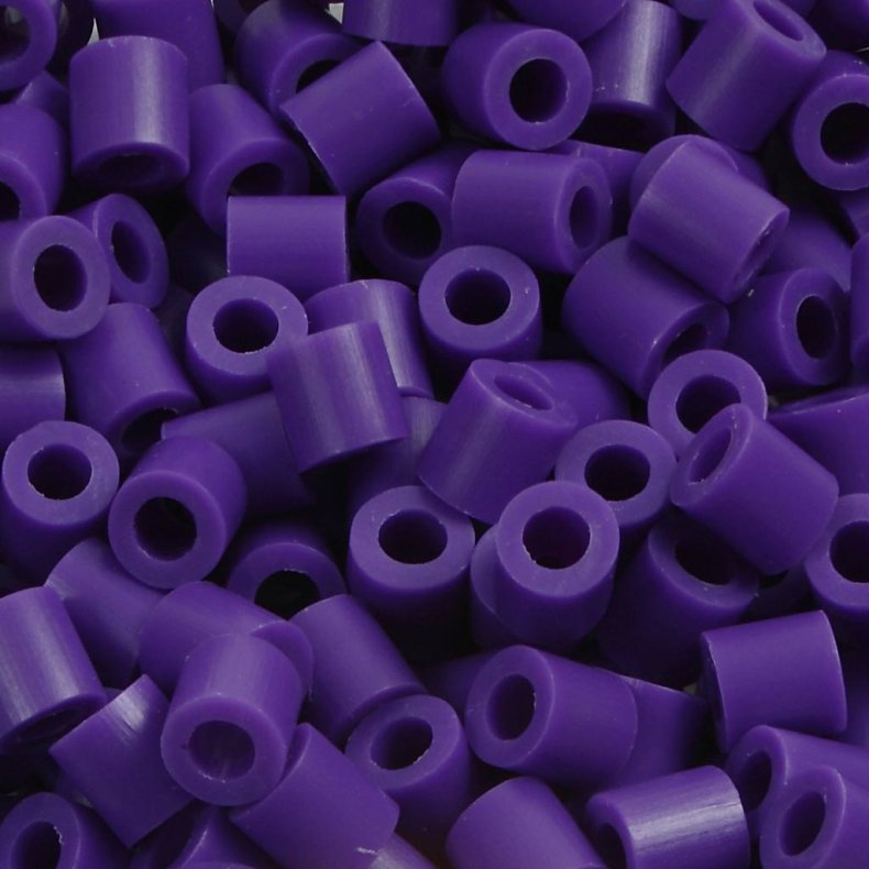 R&oslash;rperler, str. 5x5 mm, hulstr. 2,5 mm, medium, m&oslash;rk lilla (32234), 6000 stk./ 1 pk.
