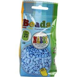 R&oslash;rperler, str. 5x5 mm, hulstr. 2,5 mm, medium, bl&aring; pastel (32224), 1100 stk./ 1 pk.