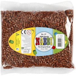 R&oslash;rperler, str. 5x5 mm, hulstr. 2,5 mm, medium, chokolade (32249), 6000 stk./ 1 pk.