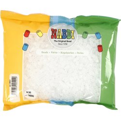 R&oslash;rperler, str. 5x5 mm, hulstr. 2,5 mm, medium, klar transparent (32264), 6000 stk./ 1 pk.