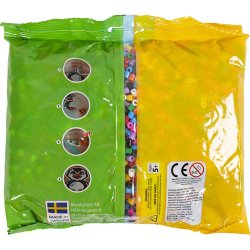 R&oslash;rperler, str. 5x5 mm, hulstr. 2,5 mm, medium, standardfarver, 6000 ass./ 1 pk.